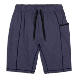 Lululemon Men's For the People Athletic Shorts Blue Contrast Stitch Size Small